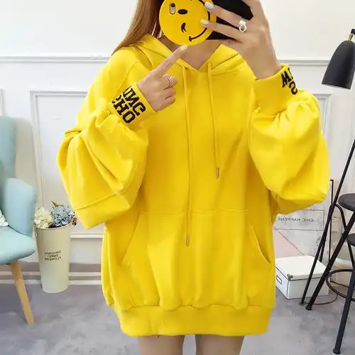 hjt韩版新品女装学生上衣时尚秋休闲大码连帽卫衣女
